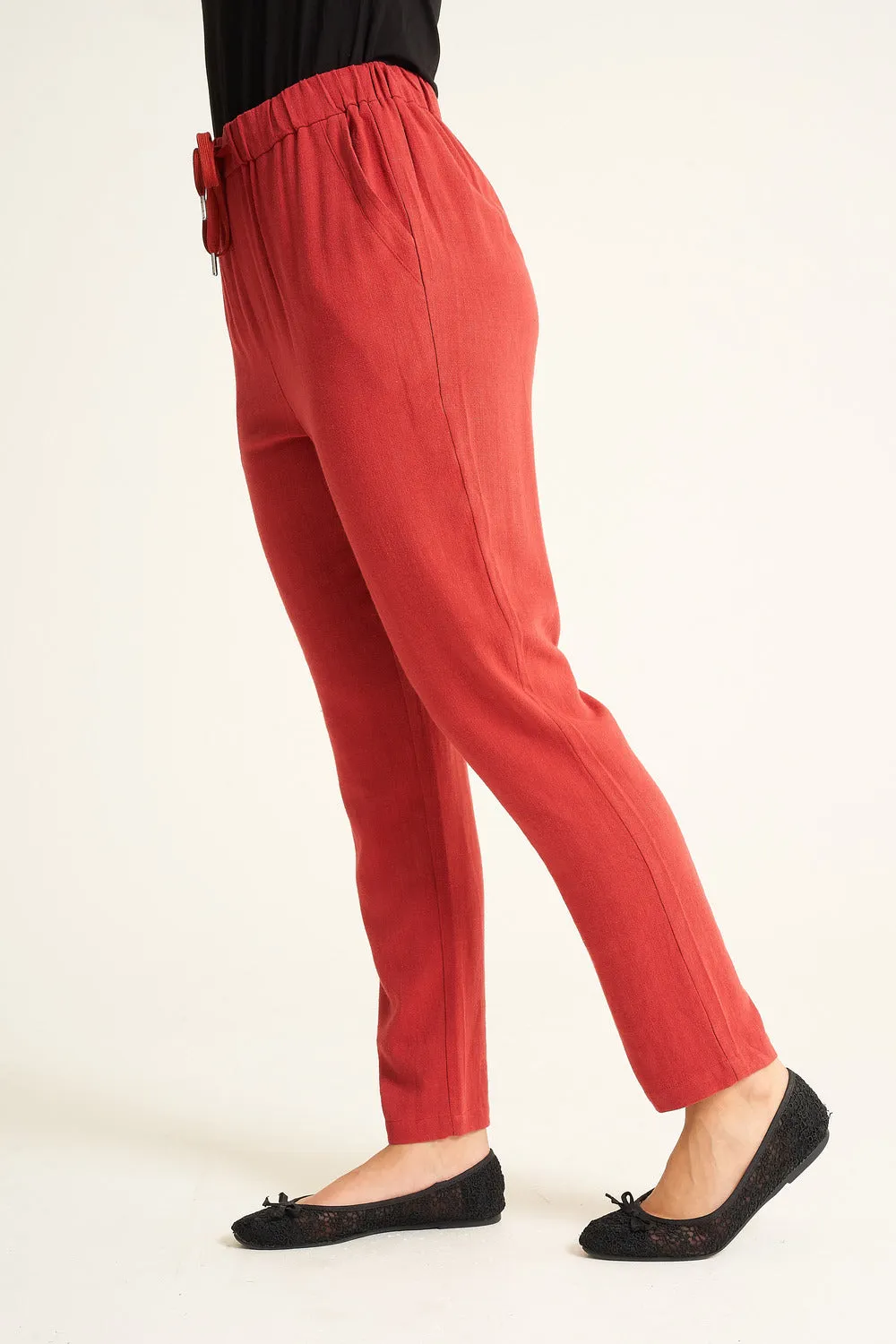 Saloos Cotton Trousers with Side Pockets