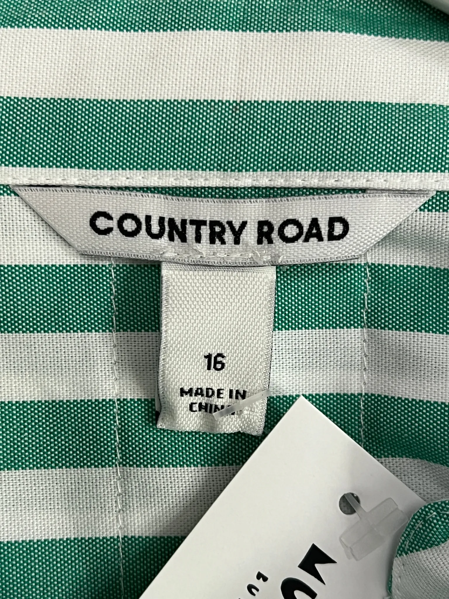 Size 16 - Country Road Green Stripe Shirt