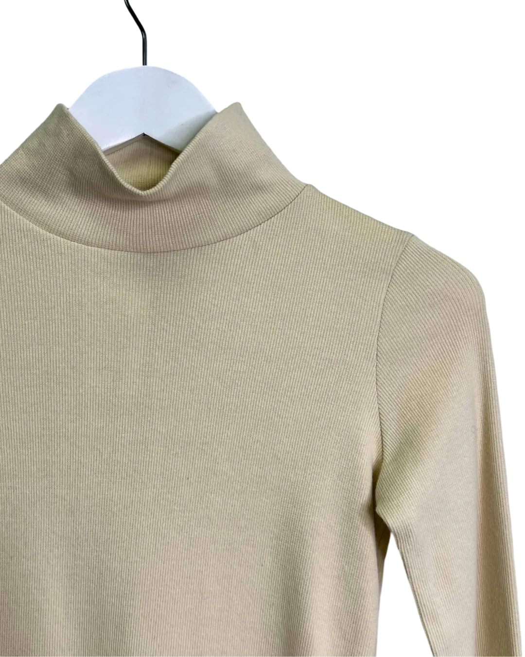 Size 8 - Lois Hazel Cream Rib Mock Neck Top