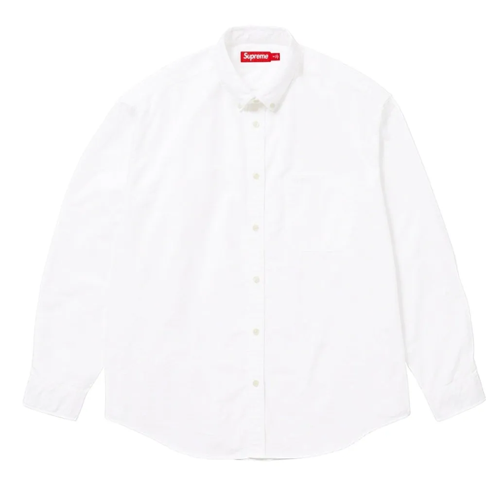 SUPREME LOOSE FIT OXFORD SHIRT-WHITE