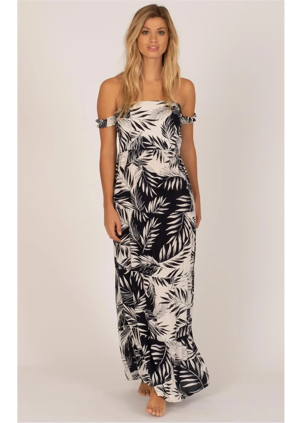 Terrazza Shoulder Maxi Dress / Ink