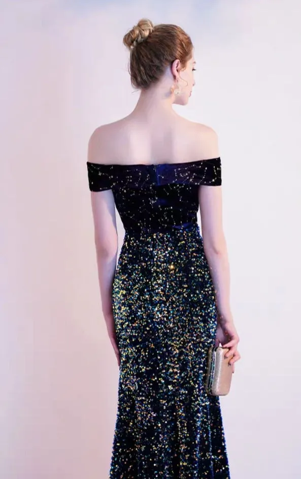 The Etsy Off Shoulder Glitter Gown