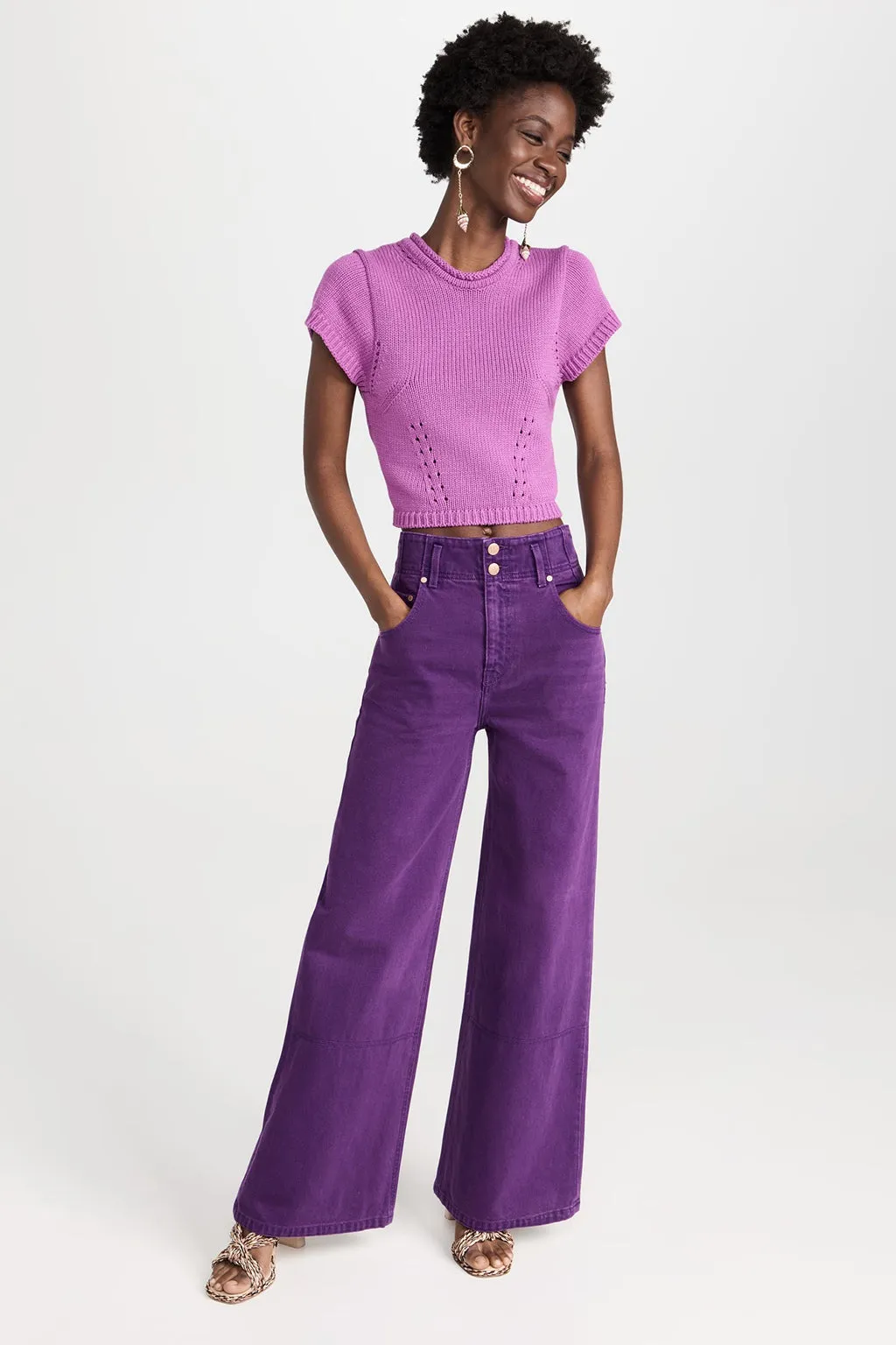 THE MARGOT JEANS IN CASSIS WASH PURPLE