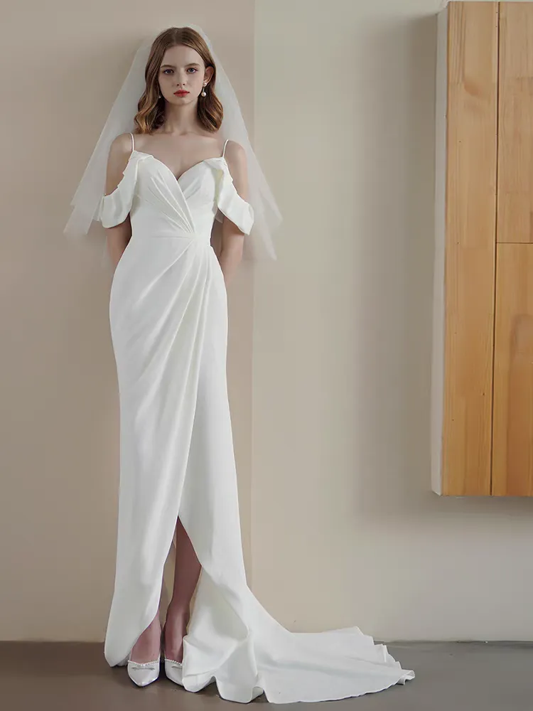 The Mizuki Wedding Bridal Off Shoulder Gown