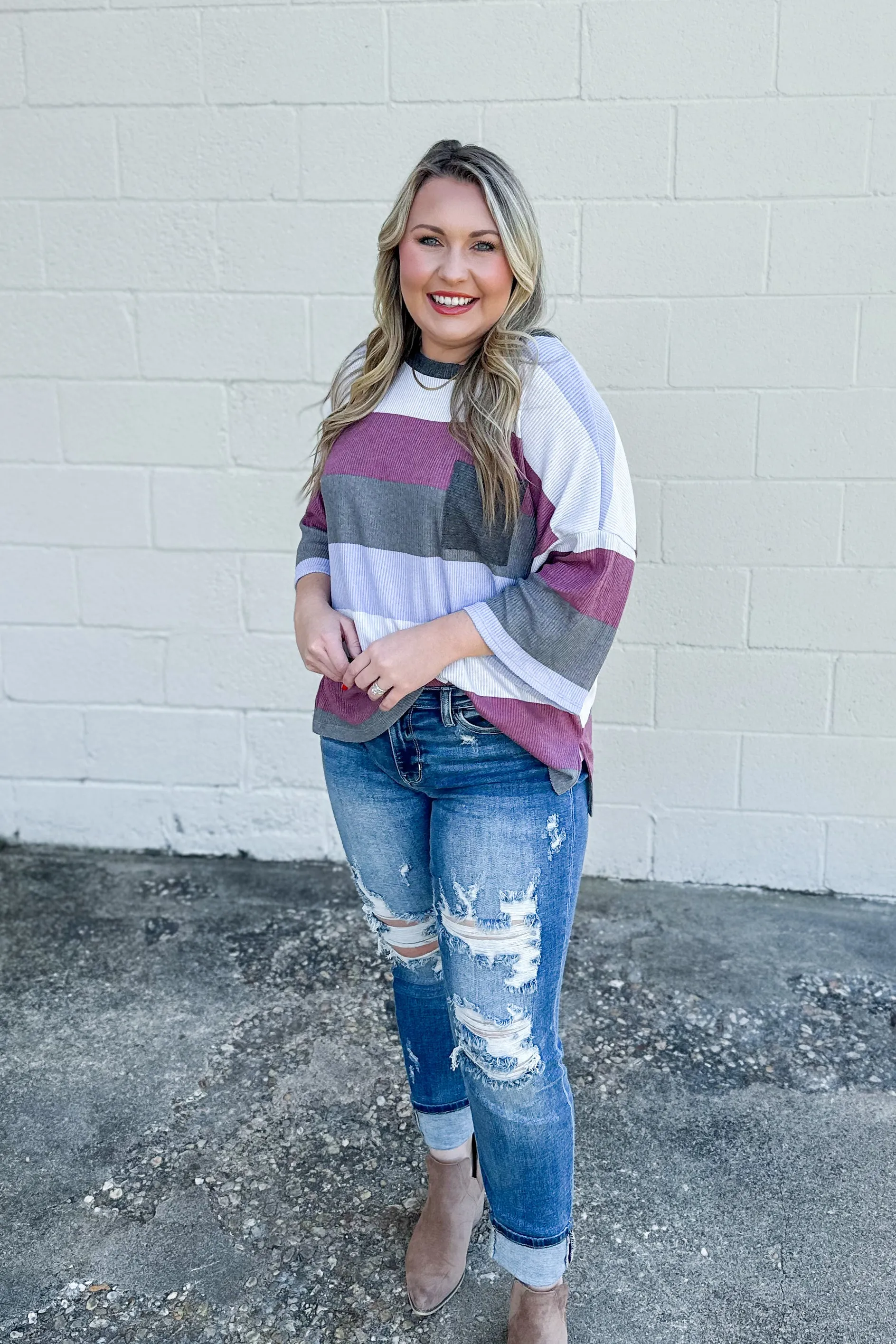 True To You Stripe Top