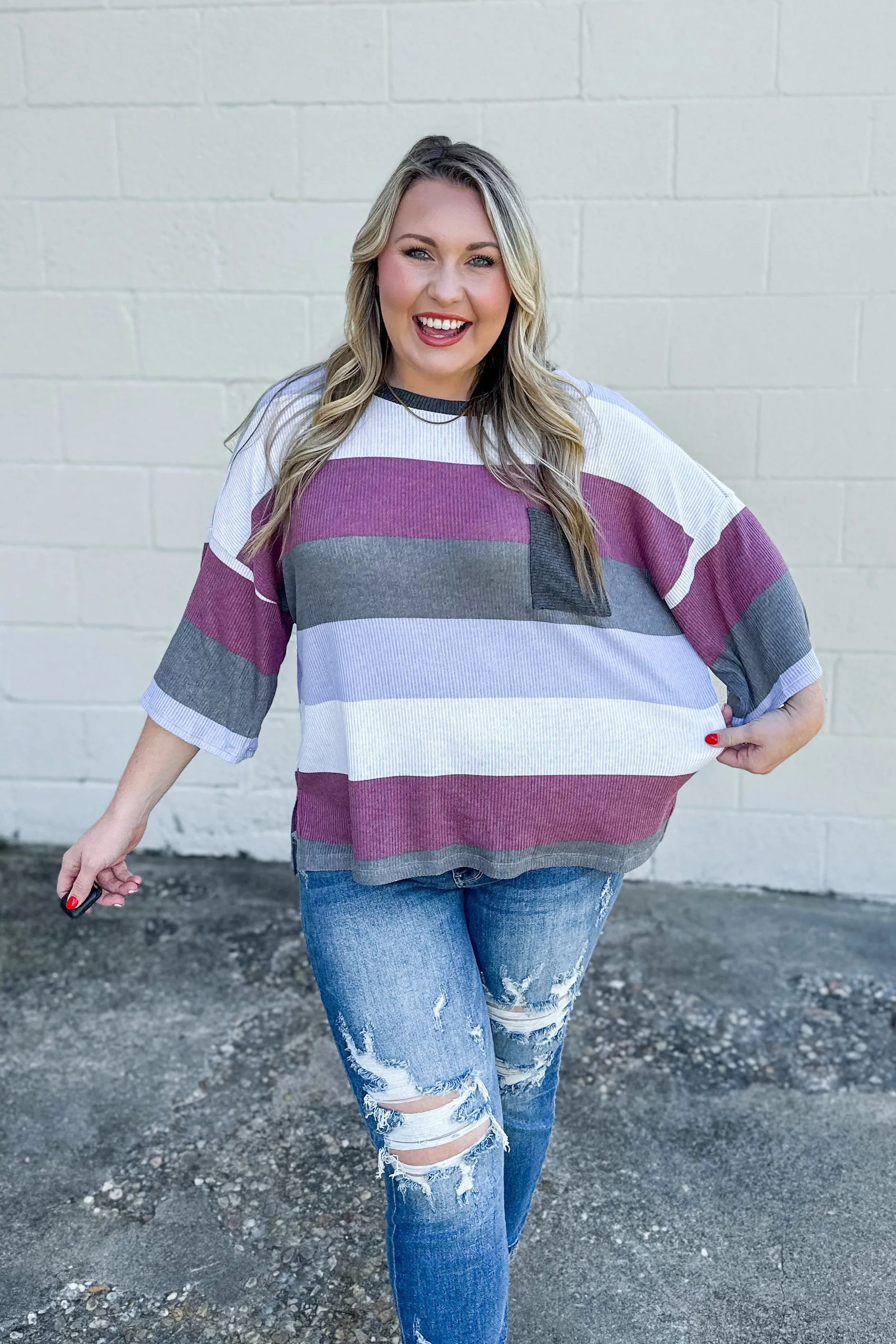 True To You Stripe Top