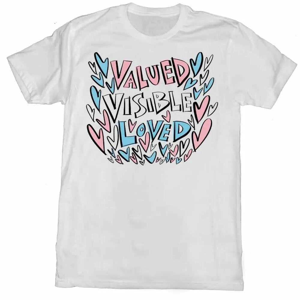 Valued Visible Loved T-Shirt supporting The NCTE