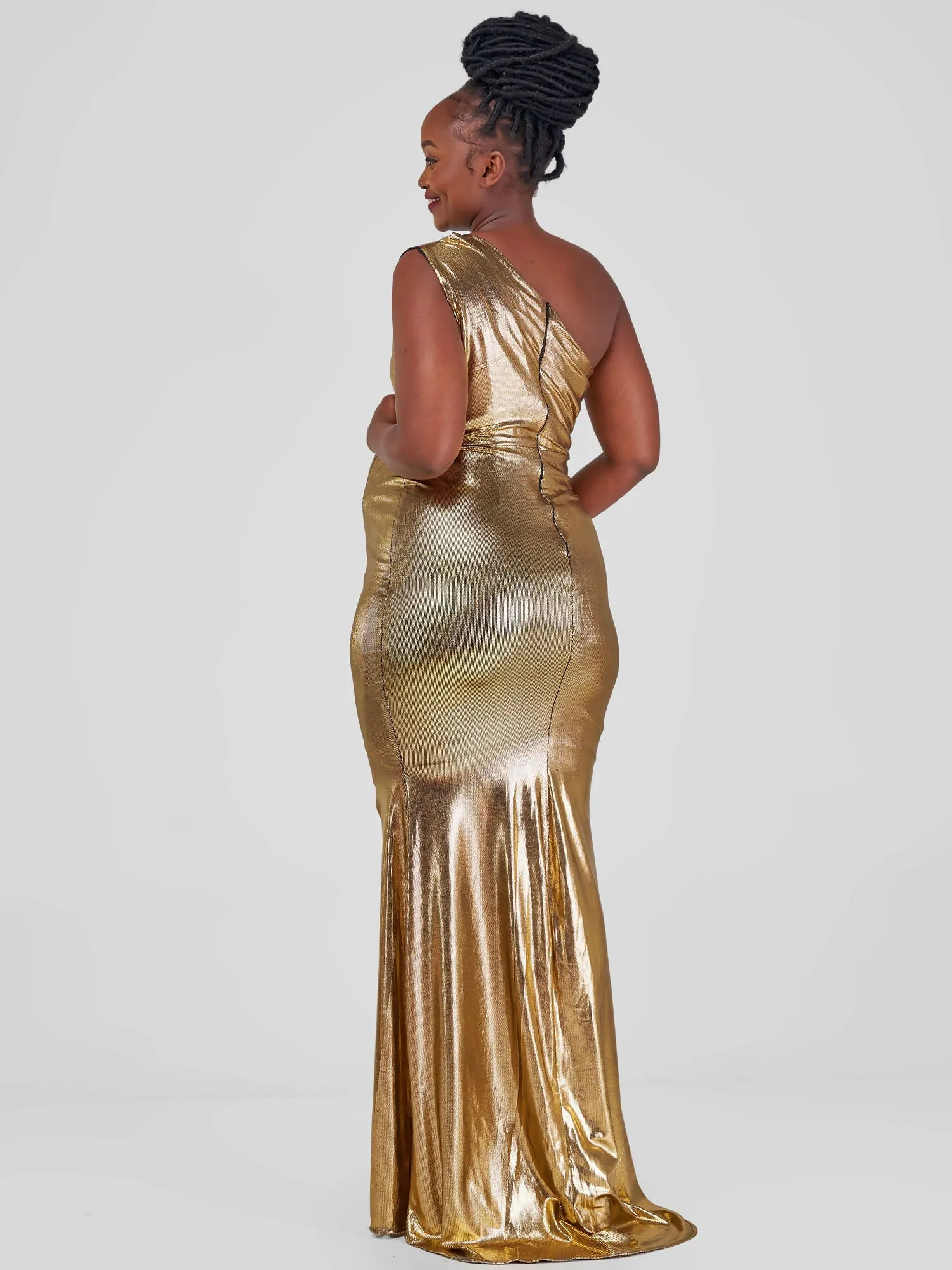 Vintlyne Ruffi Dress - Gold