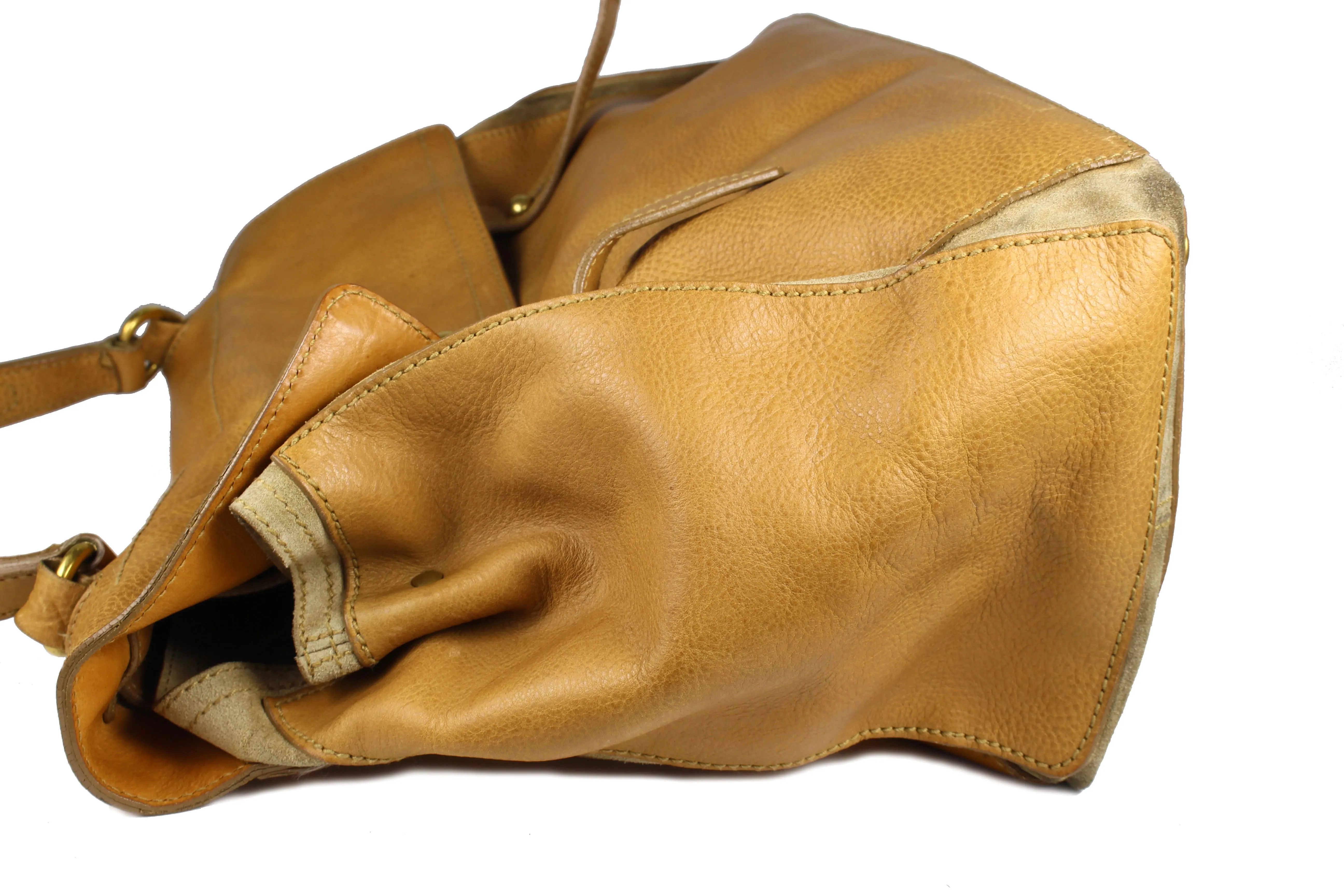 YVES SAINT LAURENT Muse Two camel leather bag