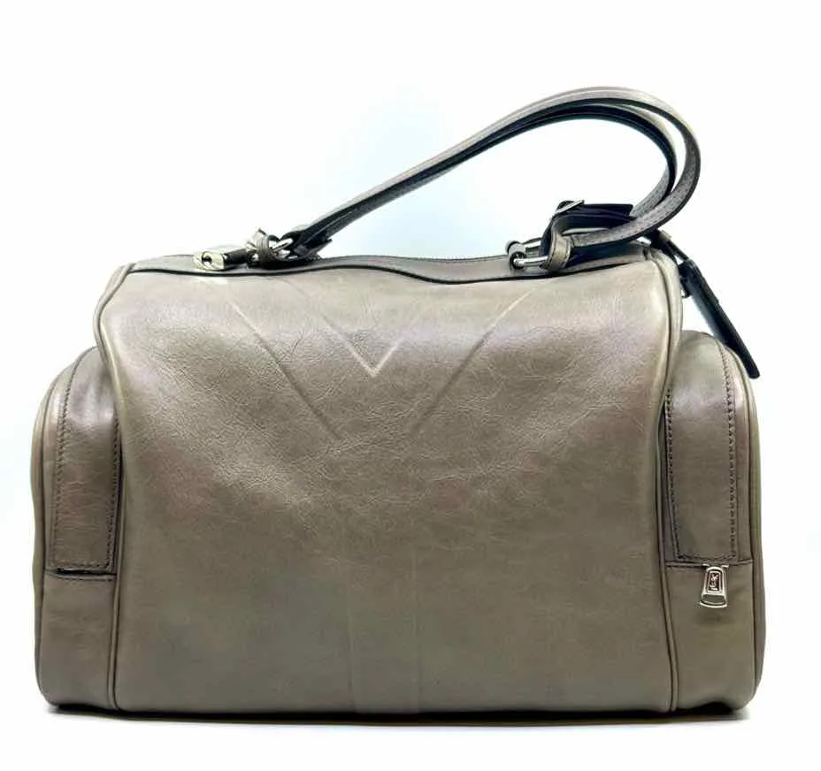 YVES SAINT LAURENT Taupe Leather Handbag