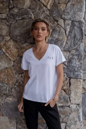 Λ L X V-Neck White